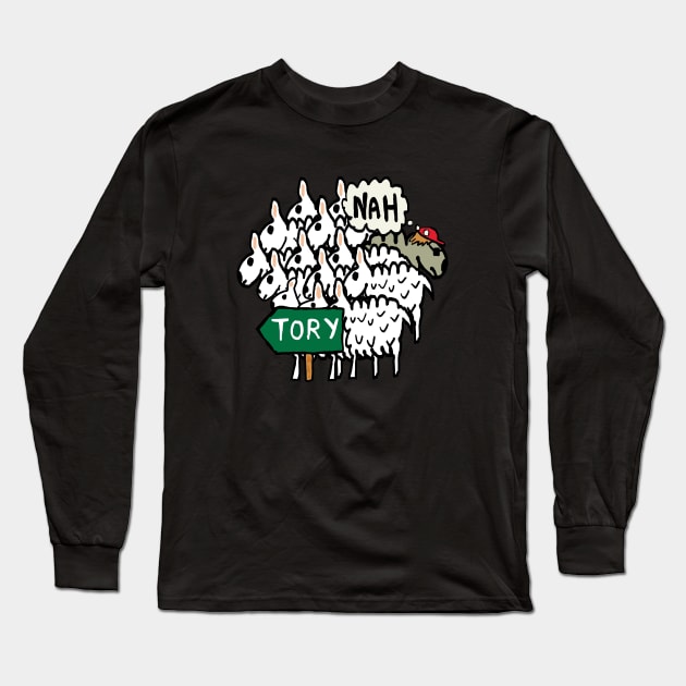 Anti Tory Long Sleeve T-Shirt by Mark Ewbie